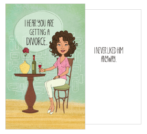 "I Never Liked Him" Divorce card